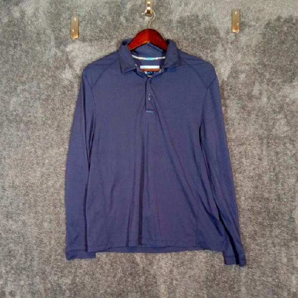 IBKUL Long Sleeve Polo Golf Icefil Technology Upf 50 Mens Small - Picture 1 of 10